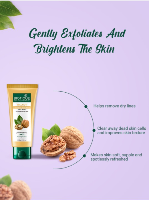 Biotique Walnut Exfoliating & Polishing Face Scrub 100g