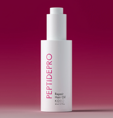 KOBO PeptidePro Repair Hair Oil bottle, white cylinder with cap