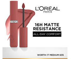 L'Oreal Paris - Infallible Matte Resistance Liquid Lipstick 5ml - Worth It Medium 635