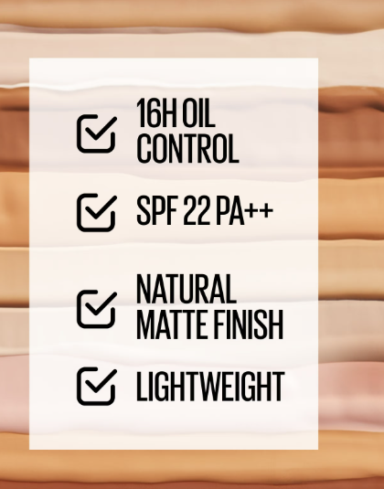 Maybelline - New York Fit Me Matte + Poreless 16H Oil Control Foundation With SPF 22- 128