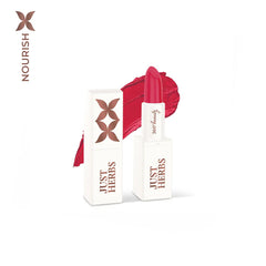 Mini herb enriched lipstick set with pink tubes and white boxes