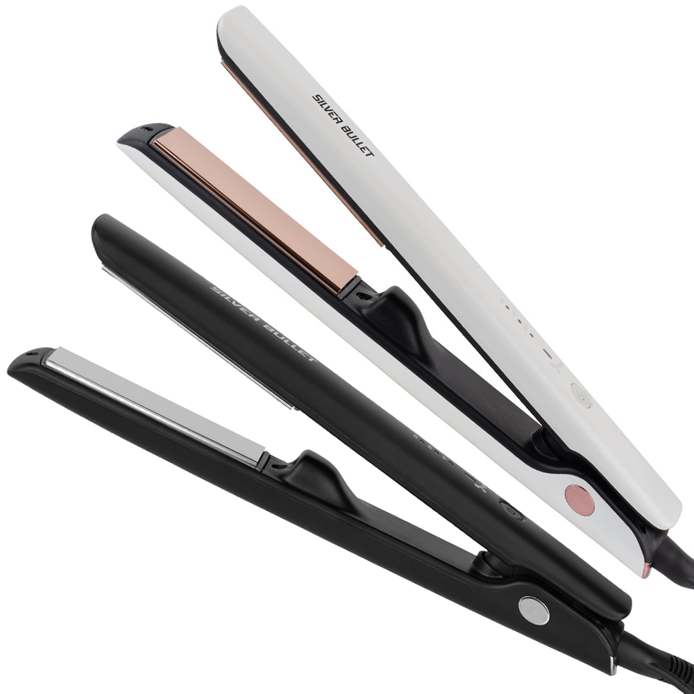 Silver Bullet Powerline Hair Straightener- White - Kess Hair and Beauty