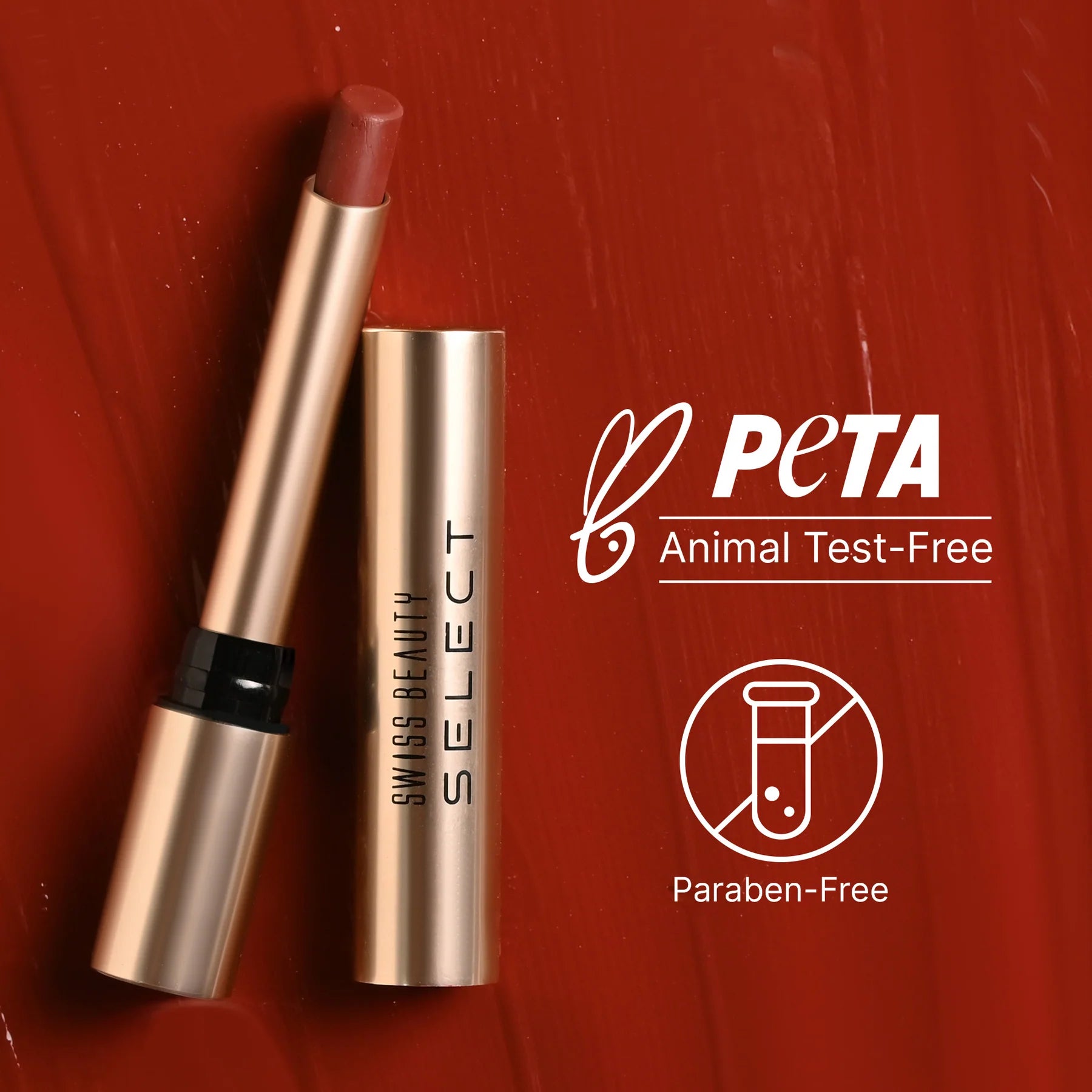 Swiss Beauty - Select High On Shine Lipstick Rich Rose