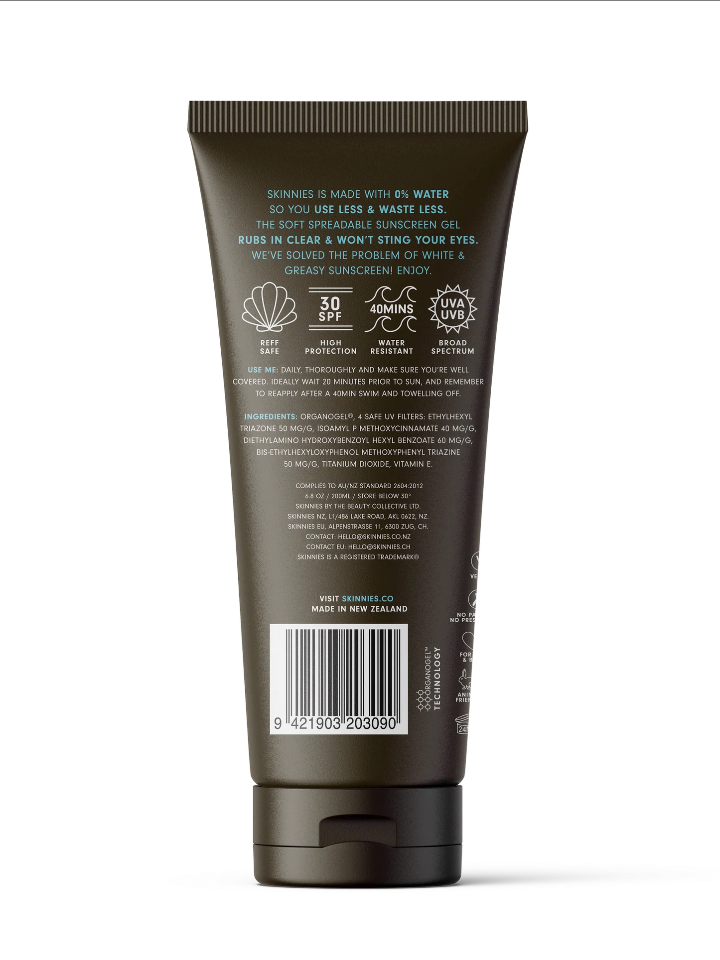 Skinnies Sungel SPF30 200ml