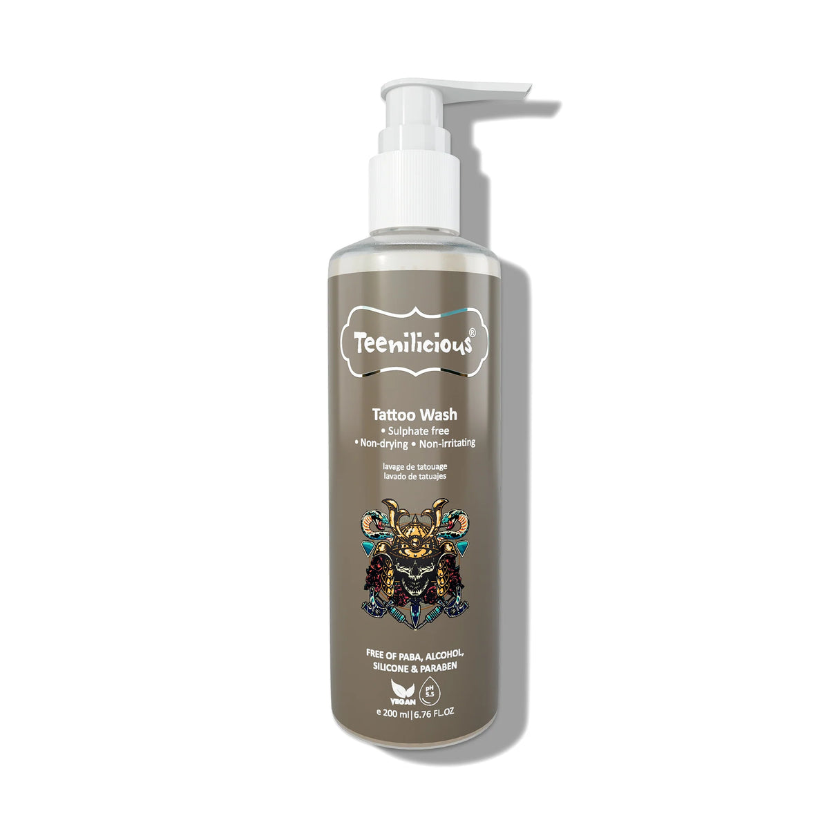 Teenilicious - Tattoo Wash With Colloidal Oatmeal & Hydrolyzed Quinoa 200ml