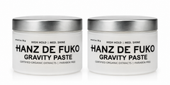 Two Hanz de Fuko Gravity Paste jars, high hold, medium shine, 56g each.