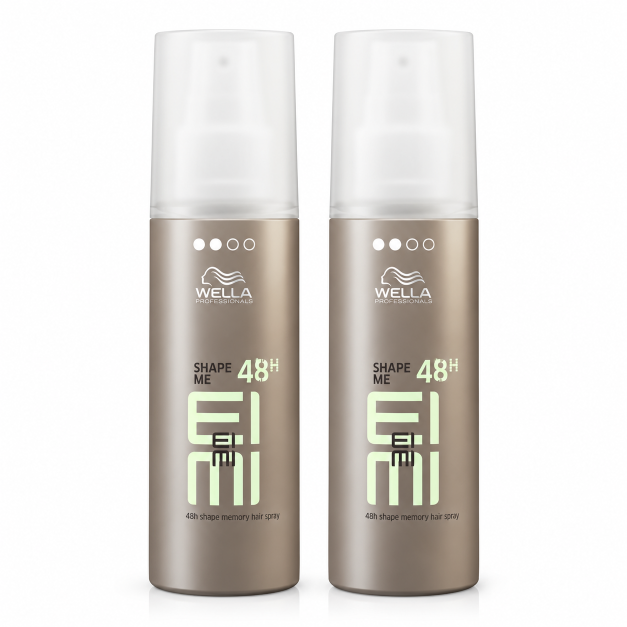 Wella Professionals EIMI Shape Me 48-hour hair spray duo in two bronze bottles