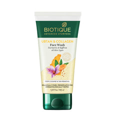 Biotique Ubtan & Collagen Tan Removal Face Wash with Turmeric & Saffron 150ml