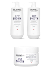 Goldwell Dualsenses Just Smooth Trio Bundle  (1L + 200ml Treatment)