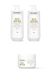 Goldwell Dualsenses Rich Repair Trio Bundle  (1L + 200ml Treatment)
