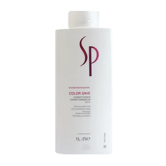 Wella SP Color Save Conditioner bottle, 1L, white with red SP logo