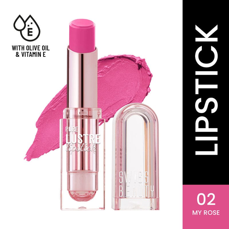 Swiss Beauty Pure Lustre Lipstick Shade No. 02 My Rose