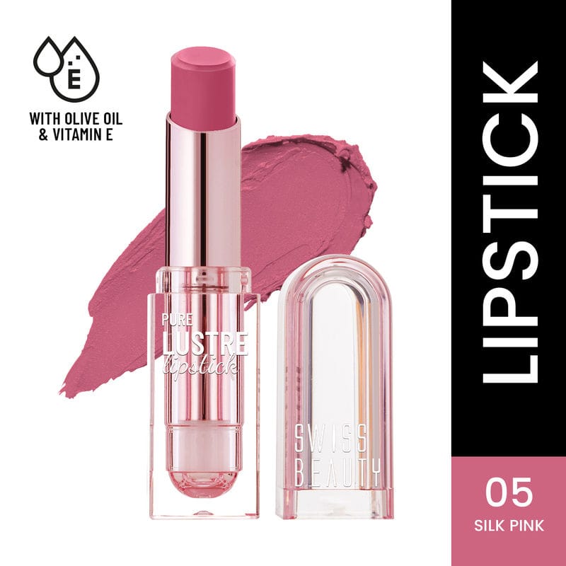 Swiss Beauty Pure Lustre Lipstick Shade No. 05 Silk Pink