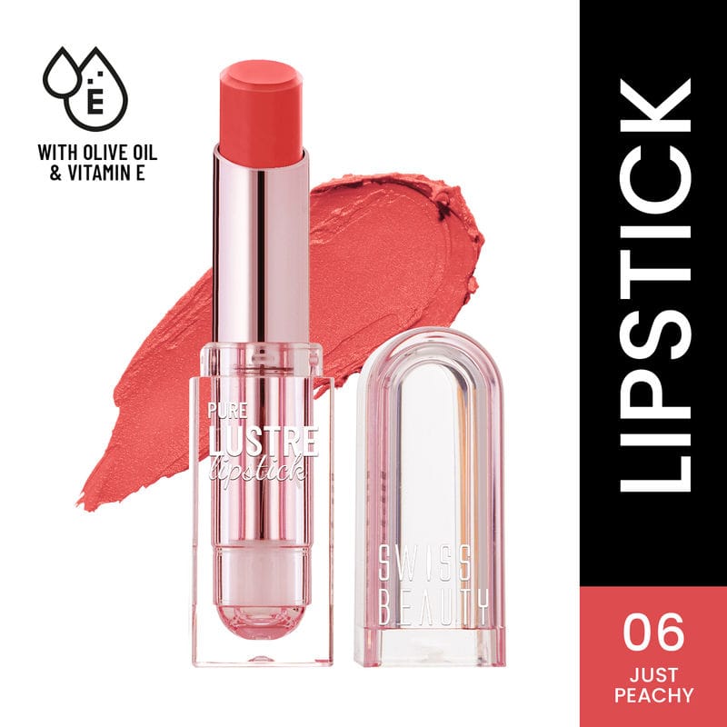 Swiss Beauty Pure Lustre Lipstick Shade No. 06 Just Peachy