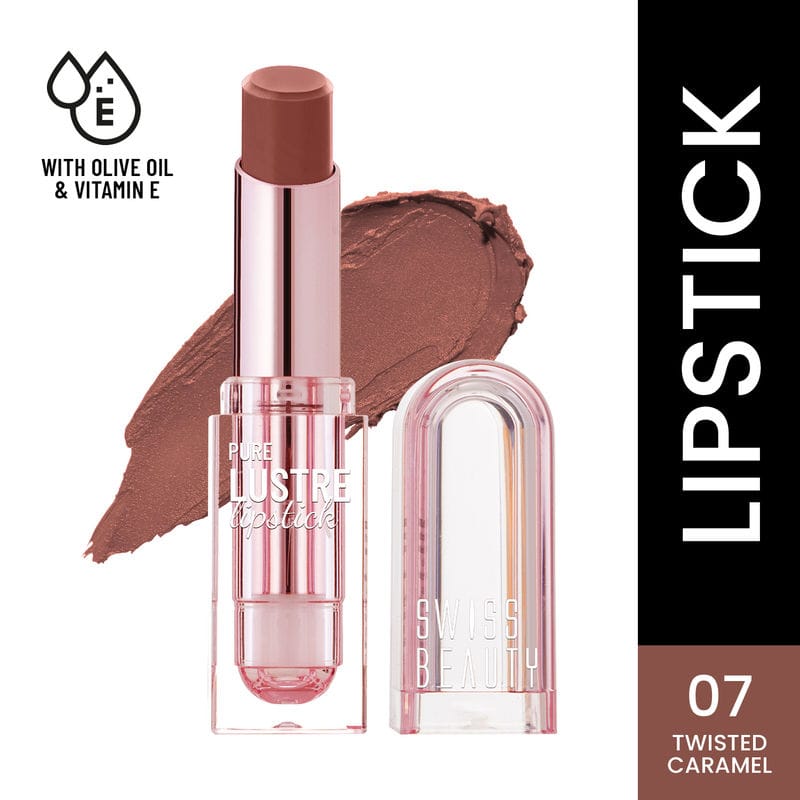 Swiss Beauty Pure Lustre Lipstick Shade No. 07 Twisted Caramel