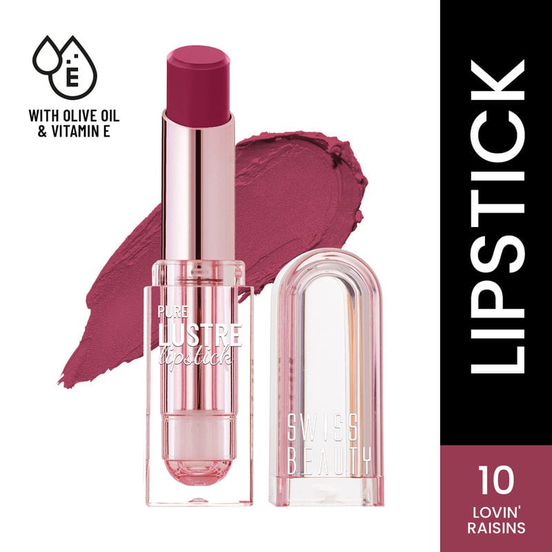 Swiss Beauty Pure Lustre Lipstick Shade No.10 Lovin' Raisins