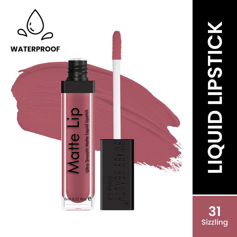 Swiss Beauty Ultra Smooth Matte Lip Liquid Lipstick Shade No. 31 Sizzling