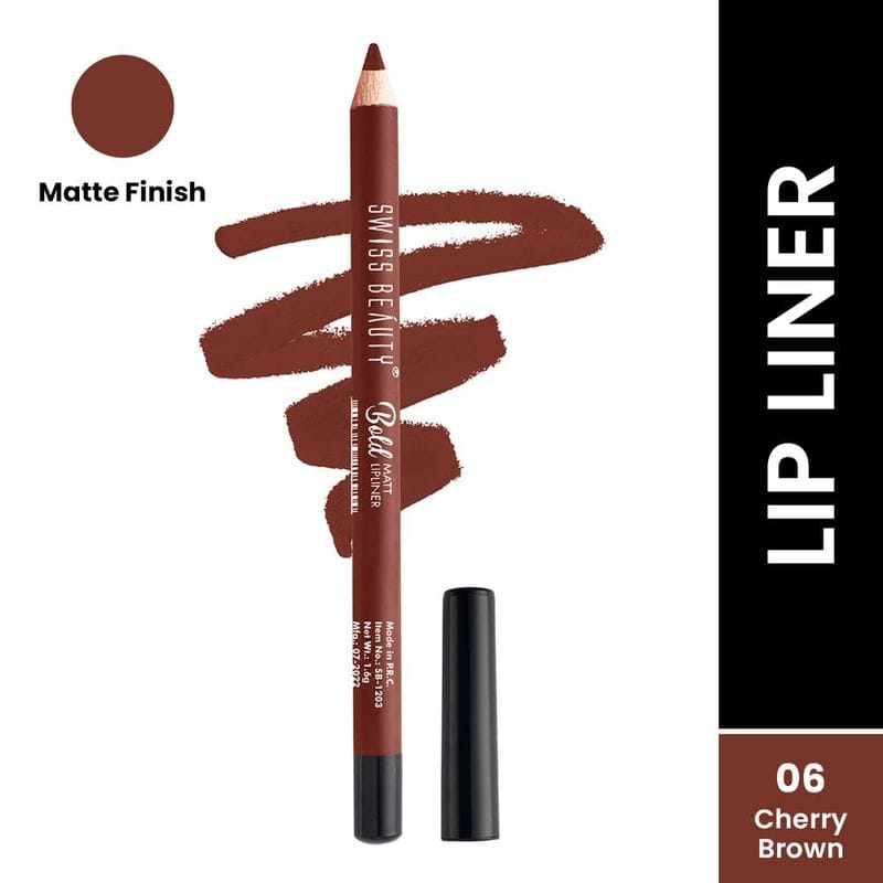 Swiss Beauty Bold Matt Lipliner Cherry Brown
