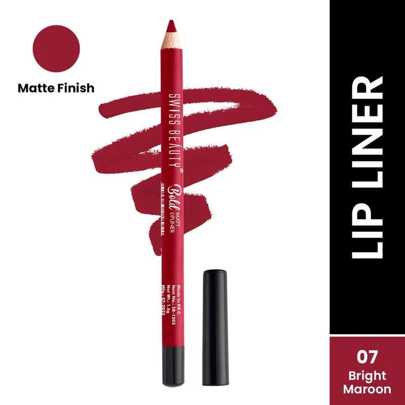 Swiss Beauty Bold Matt Lipliner Bright Maroon