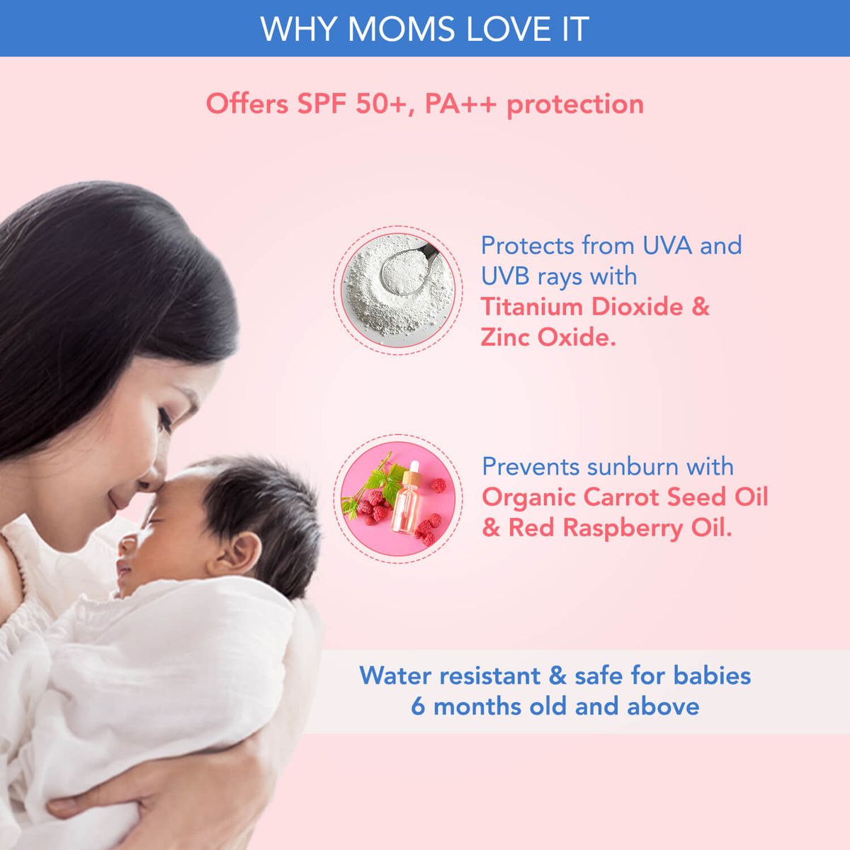 The Moms Co. Natural Baby Sunscreen with SPF 50+ 100ml