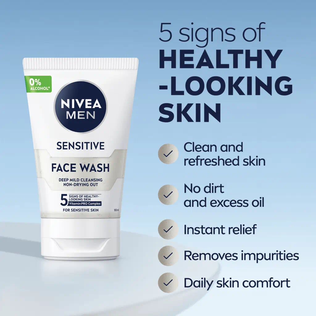 Nivea - MEN Sensitive Face Wash 100ml