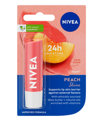 NIVEA Peach Shine Caring Lip Balm – 4.8g