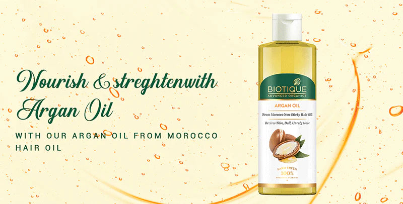 Biotique Unisex Advanced Organics Argan Oil From Morocco Non-Sticky Hair Oil 200ml