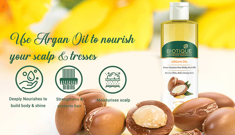 Biotique Unisex Advanced Organics Argan Oil From Morocco Non-Sticky Hair Oil 200ml