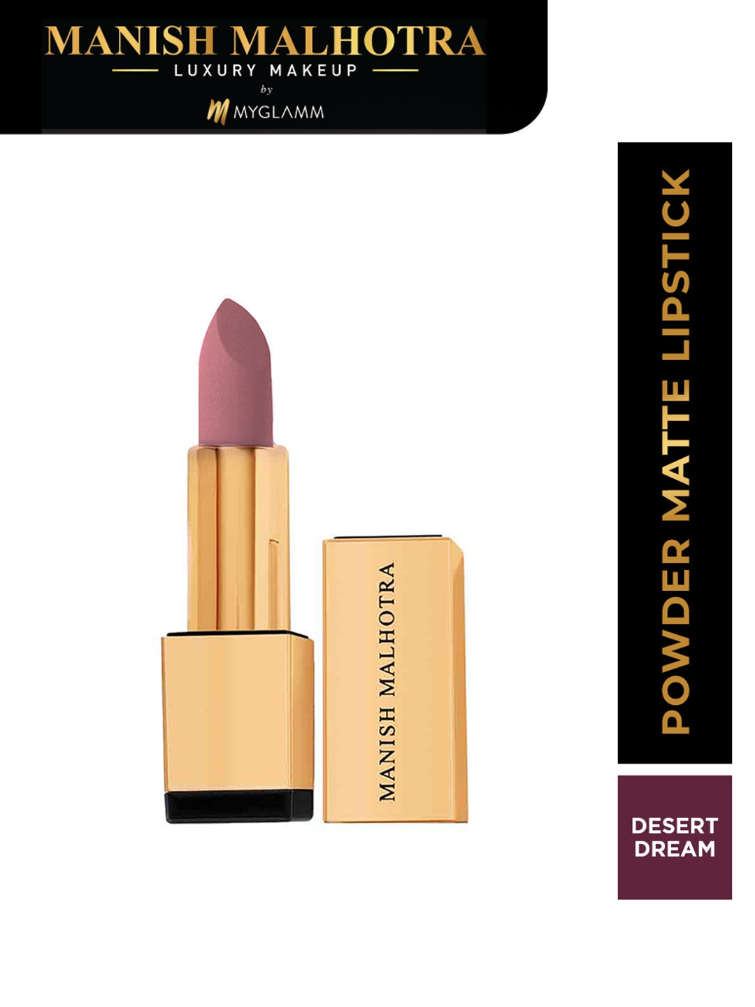 MyGlamm - Manish Malhotra Powder Matte Lipstick with Maracuja Oil 4g - Desert Dream