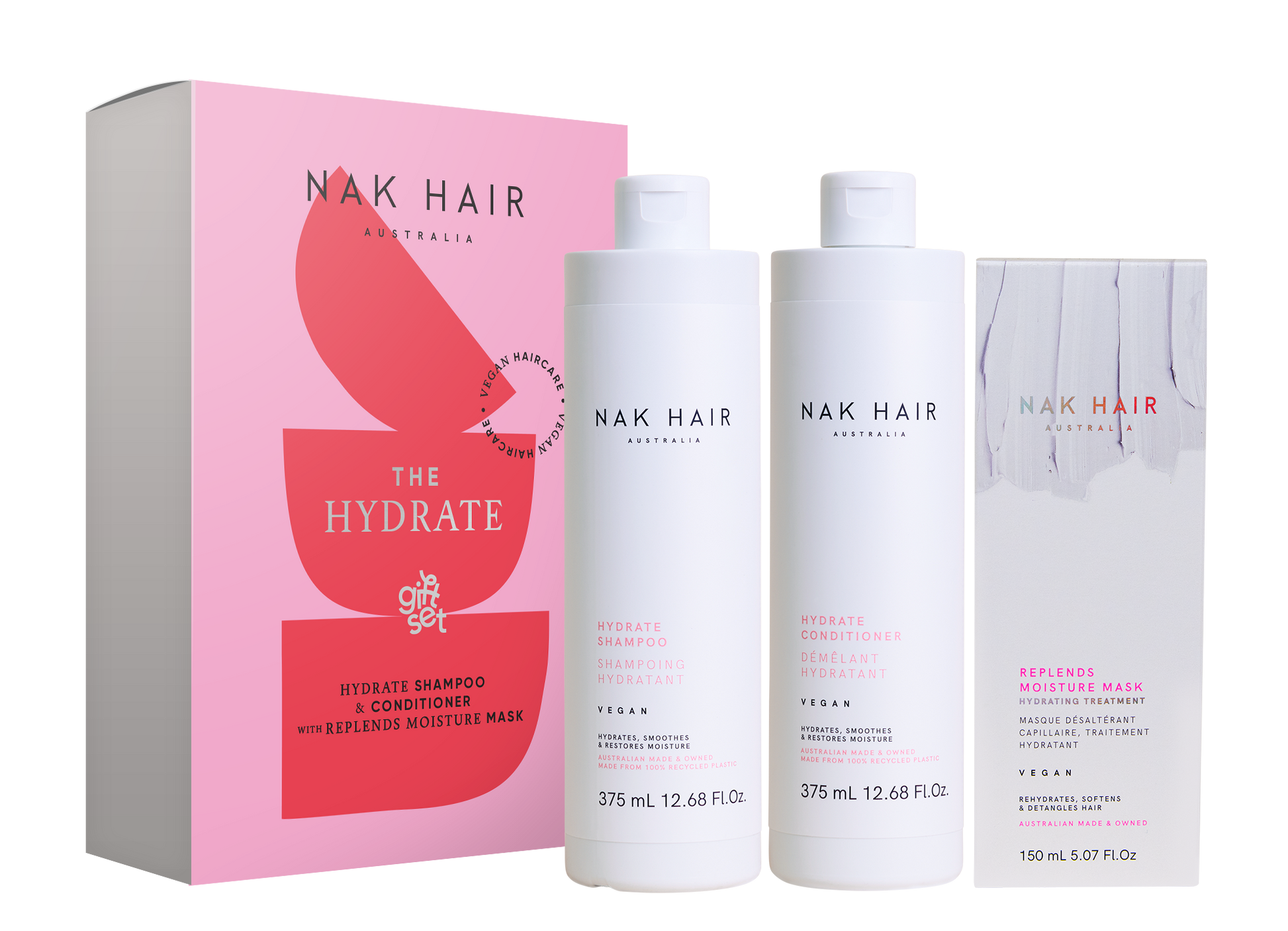 NAK Hair Hydrate Trio Gift set - Kess Hair and Beauty