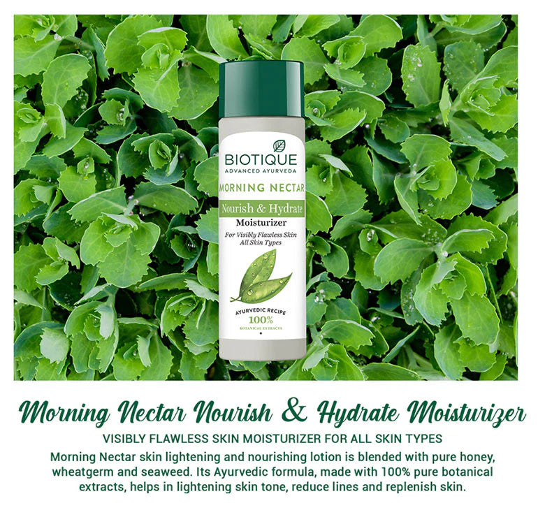 Biotique - Morning Nectar Nourish & Hydrate Visibly Flawless Skin Moisturizer 190ml