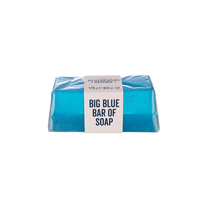 Big Blue bar of soap, 175g, blue wrapped block with label