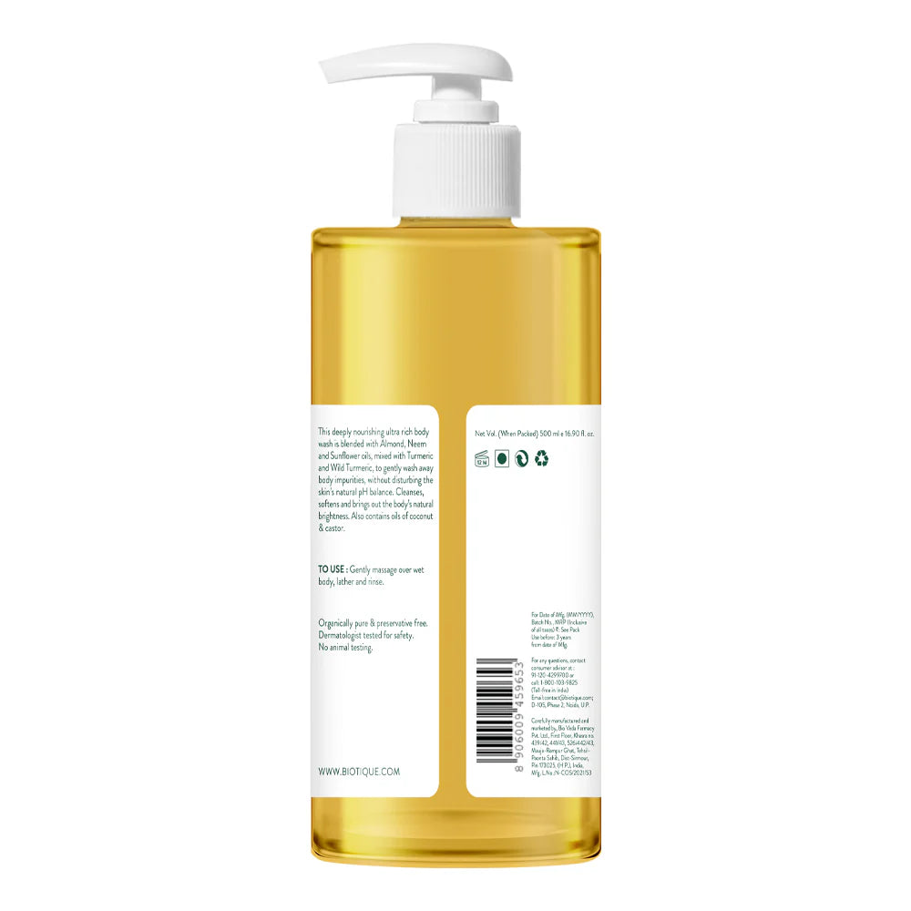 Biotique Almond Oil Ultra Rich Body Wash with Sunflower Oil & Neem 500ml