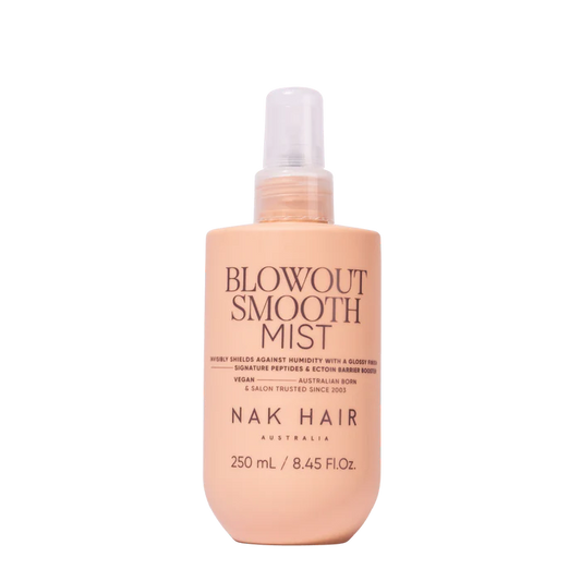Hair mist bottle, 250 ml, beige label with white pump sprayer