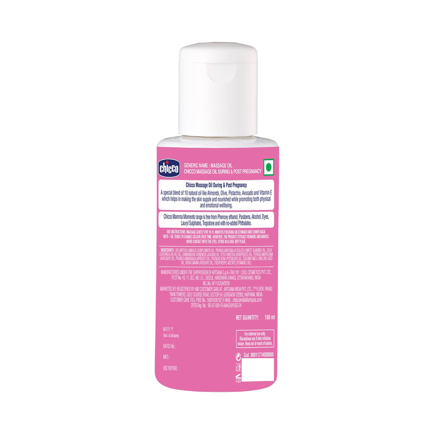 Chicco - Mamma Moments Massage Oil During & Post Pregnancy 100ml