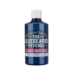 Blue body wash bottle with white cap, Classic Body Wash label, 300 ml.