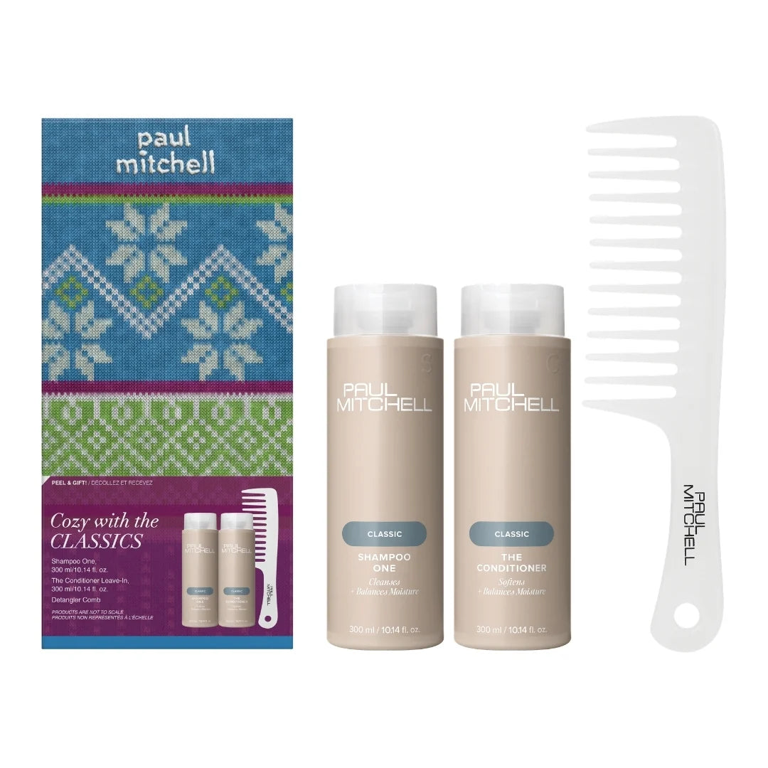 Paul Mitchell Shampoo One + Clean Beauty Anti-Frizz Conditioner + Detangler Comb Holiday Gift Set 2026