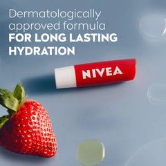 Nivea 24 Hr Melt-In Moisture Lip Balm - Strawberry Shine