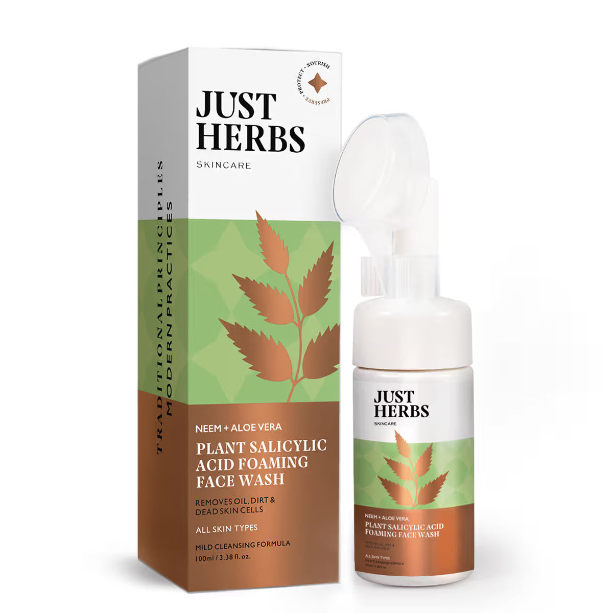 Just Herbs - Neem + Aloe Vera Clear Skin Face Wash 100g