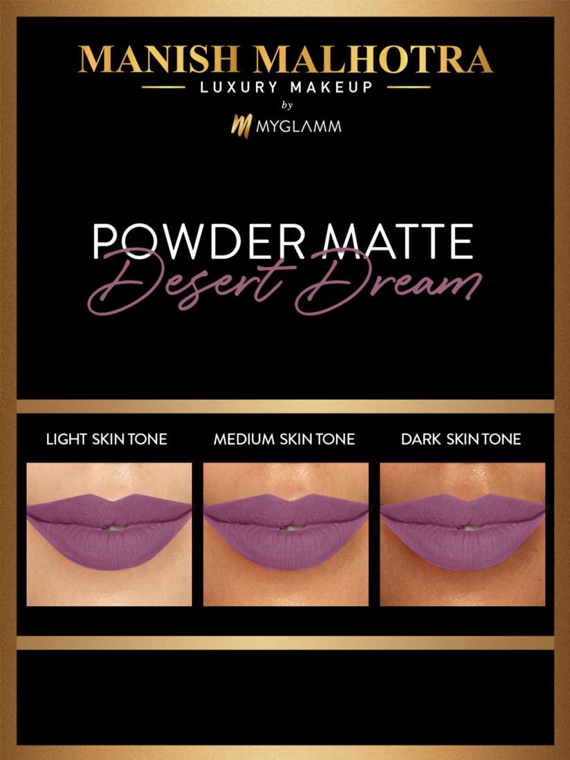 MyGlamm - Manish Malhotra Powder Matte Lipstick with Maracuja Oil 4g - Desert Dream