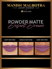 MyGlamm - Manish Malhotra Powder Matte Lipstick with Maracuja Oil 4g - Desert Dream