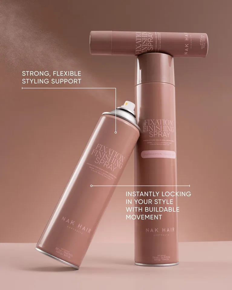 NAK Fixation Finishing Spray for Strong Styling Hold & Long-Lasting Finish 400g
