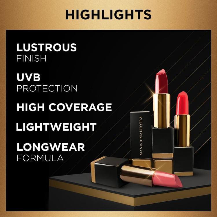 MyGlamm - Manish Malhotra Beauty By MyGlamm Hi-Shine Lipstick-Desert Suede 4g