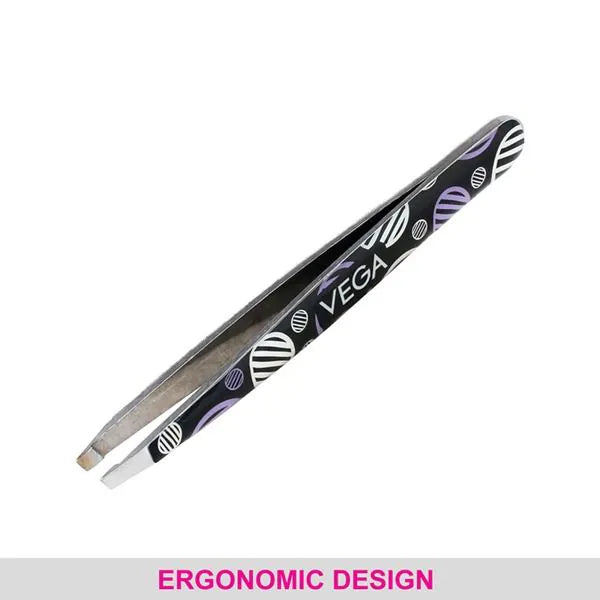 Vega - Slant Tip D'Zyner Tweezer - TW-08
