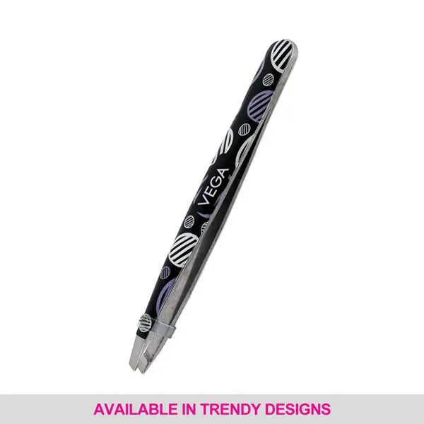 Vega - Slant Tip D'Zyner Tweezer - TW-08
