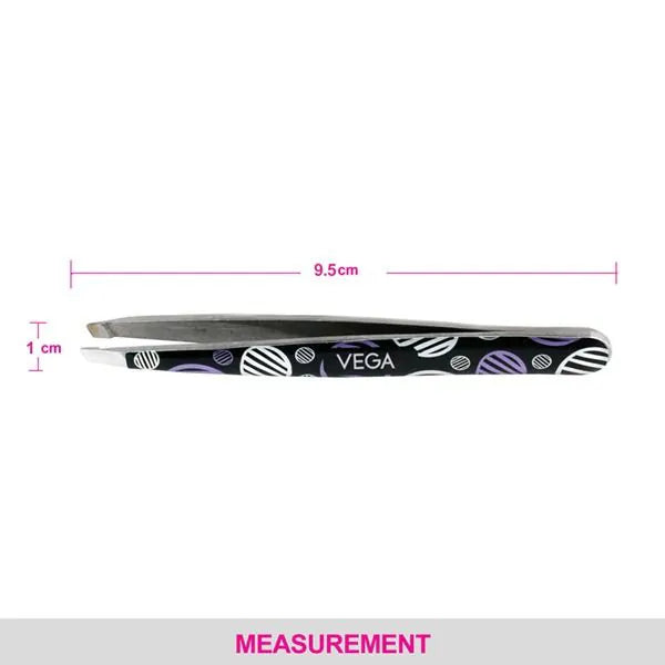 Vega - Slant Tip D'Zyner Tweezer - TW-08