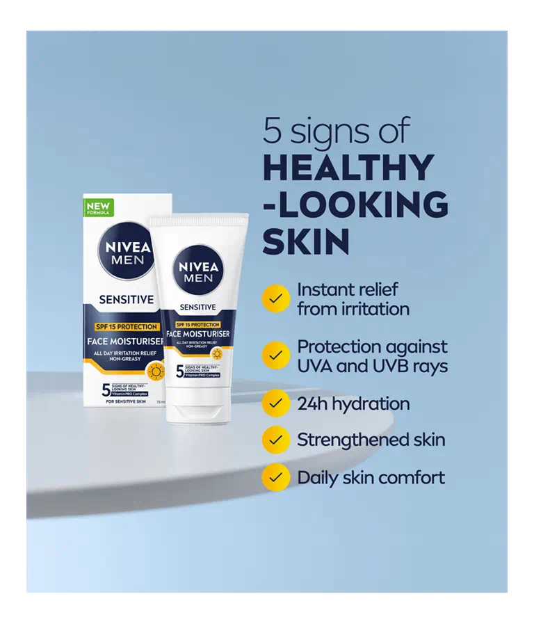 Nivea MEN Sensitive Protect Face Moisturiser SPF 15 75ml