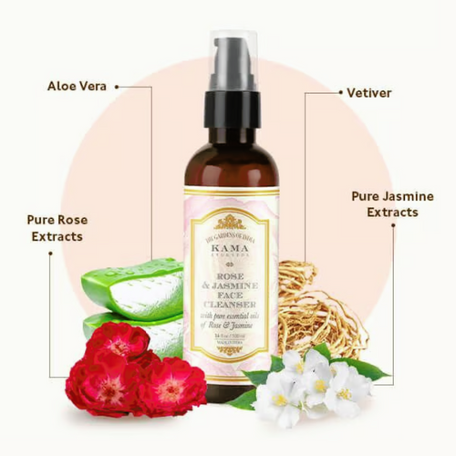 Kama Ayurveda - Rose Jasmine Face Cleanser | Cleansing, Refreshing and Hydrating 100ml