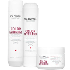 Goldwell Dualsenses - Color Extra Rich Brilliance Shampoo, Conditioner & 60Sec Treatment Bundle