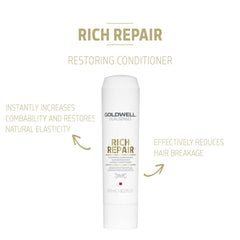 Goldwell Dualsenses - Rich Repair Restoring Shampoo, Conditioner & 60Sec Treatment Bundle